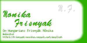 monika frisnyak business card